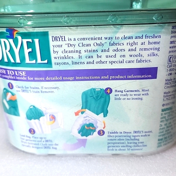 Dry Cleaning at home. Dryel Starter Kit New by Procter & Gamble - Picture 3 of 6